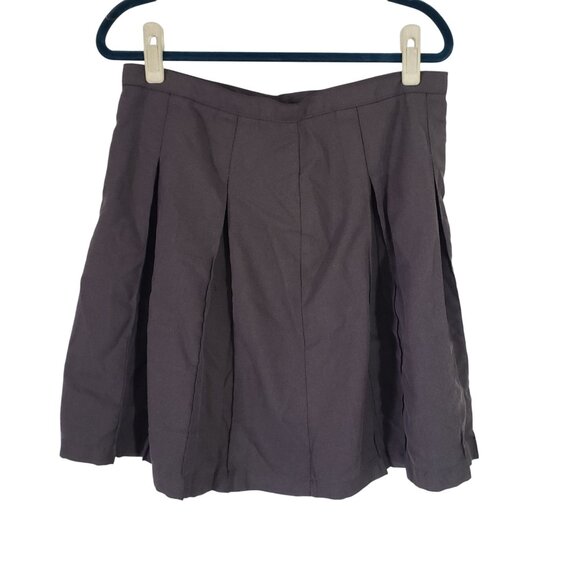 Lands End Gray Pleated Skirt Size 12  Oeko-Tex Academia Preppy School Girl - Picture 1 of 6